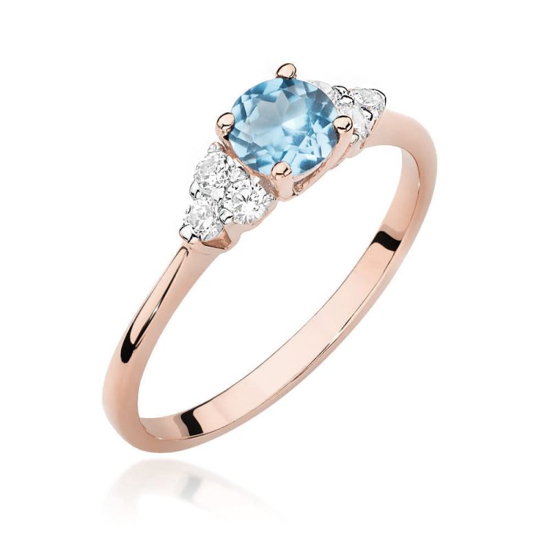W451 prsteň s Topaz 0,50ct ružové zlato Au 585/1000 2