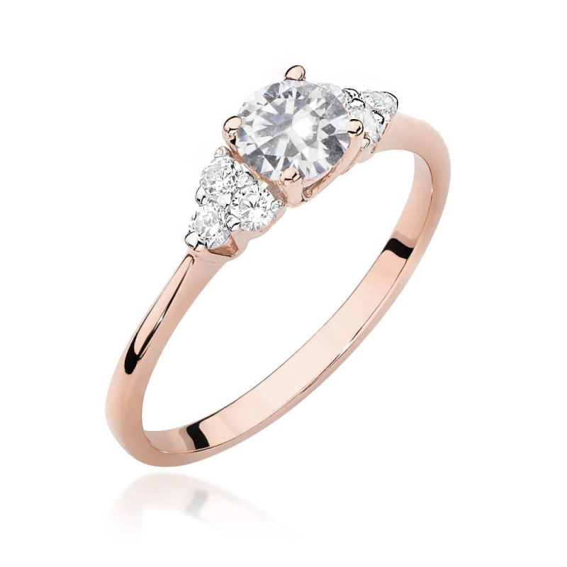 W451 prsteň White Sapphire 0,60ct ružové zlato Au 585/1000 2