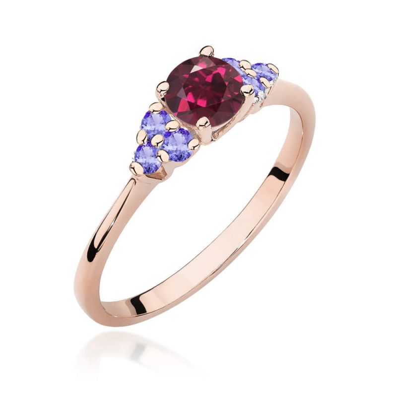 W451 Rodolitový prsteň 0,60ct ružové zlato Au 585/1000 2