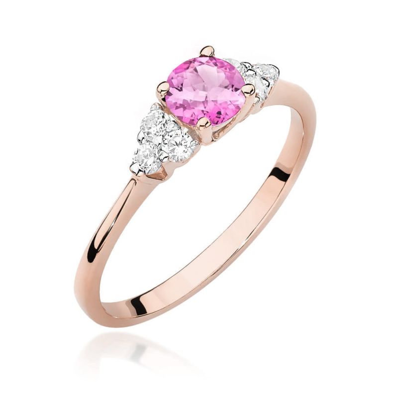 W451 Topaz Ring Ružová 0,60ct ružové zlato Au 585/1000 2