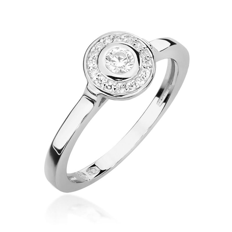 W460 Diamantový prsteň 0,12ct biele zlato Au 585/1000 2