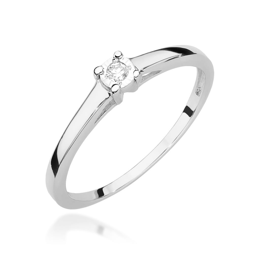 W471 Diamantový prsteň 0,03ct biele zlato Au 585/1000 2