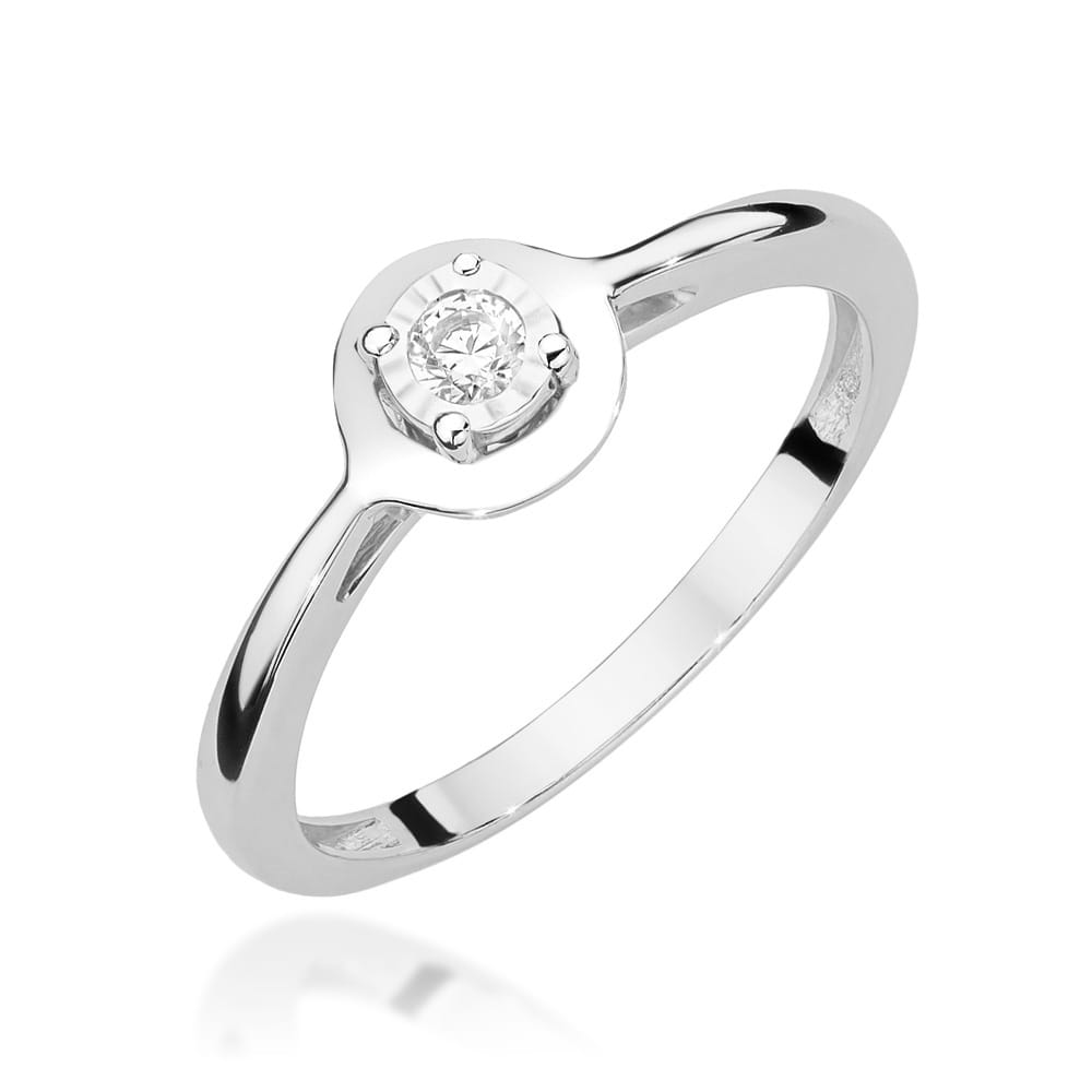 W472 Diamantový prsteň 0,08ct biele zlato Au 585/1000 2