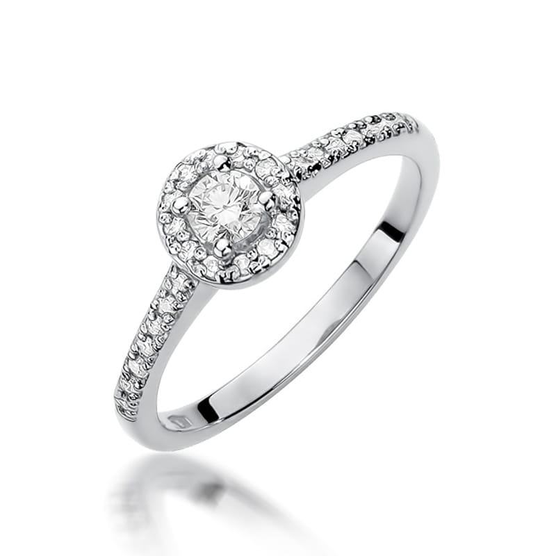 W477 Diamantový prsteň 0,30ct biele zlato Au 585/1000 2