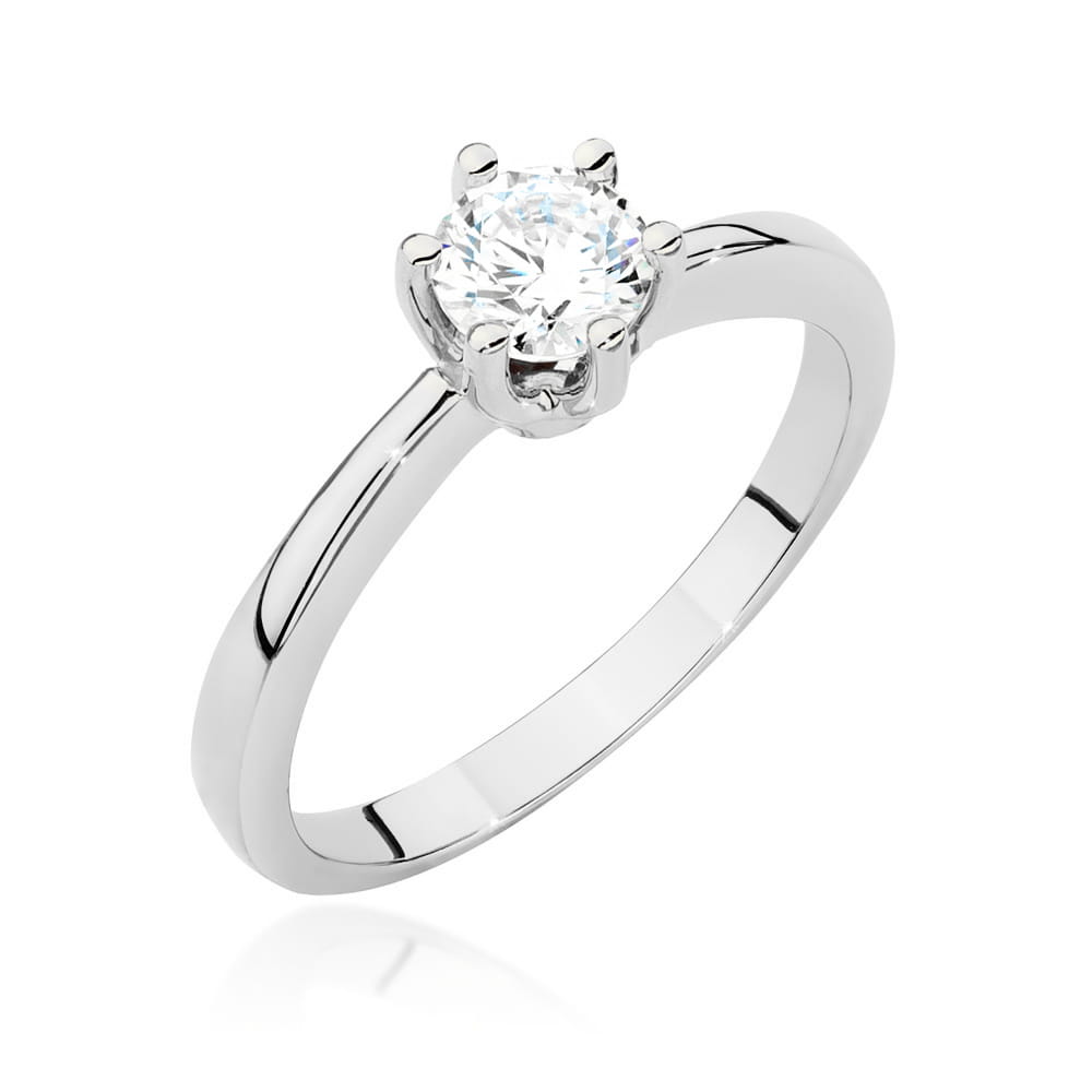 W482 Diamantový prsteň 0,50ct biele zlato Au 585/1000 2