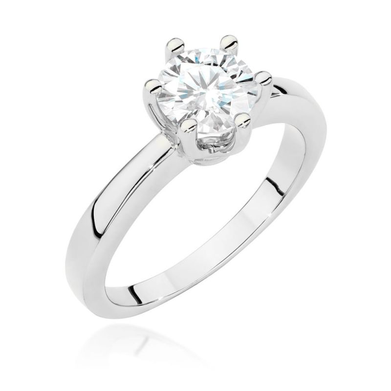 W482 Diamantový prsteň 1,00ct biele zlato Au 585/1000 2