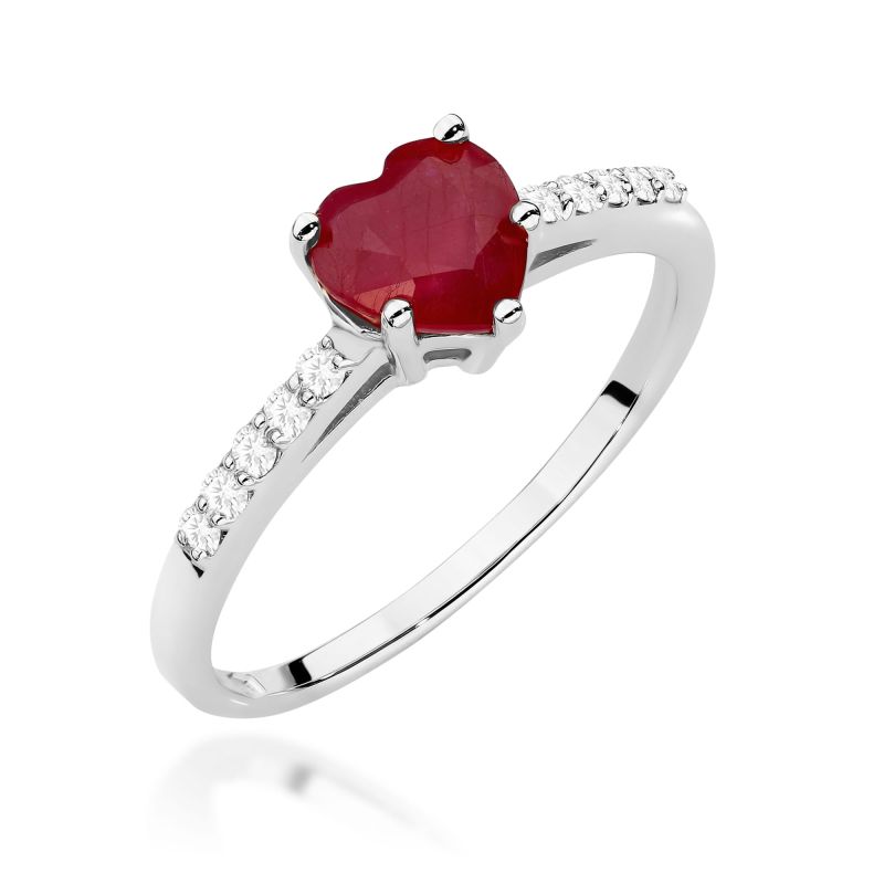 W486 Ruby prsteň 1.10ct biele zlato Au 585/1000 2