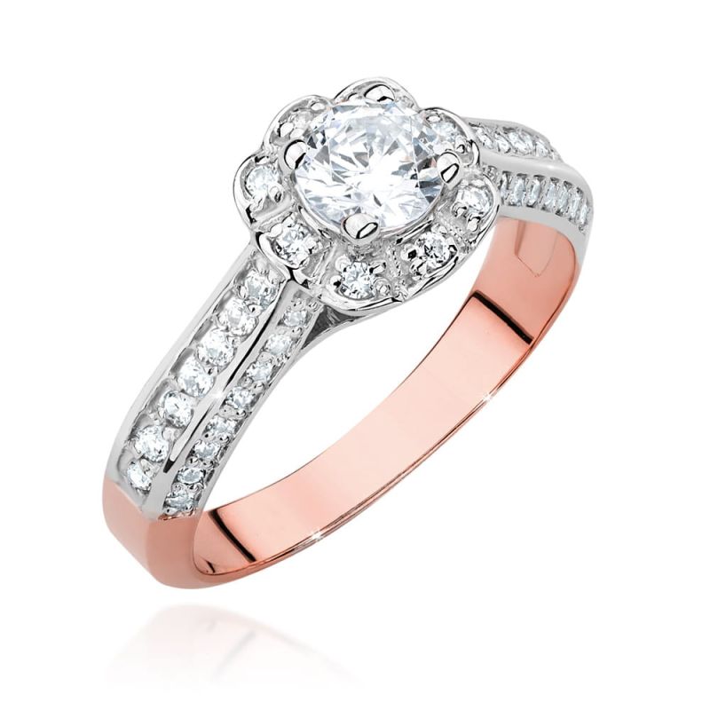 W495 Diamantový prsteň 0,50ct ružové zlato Au 585/1000 2