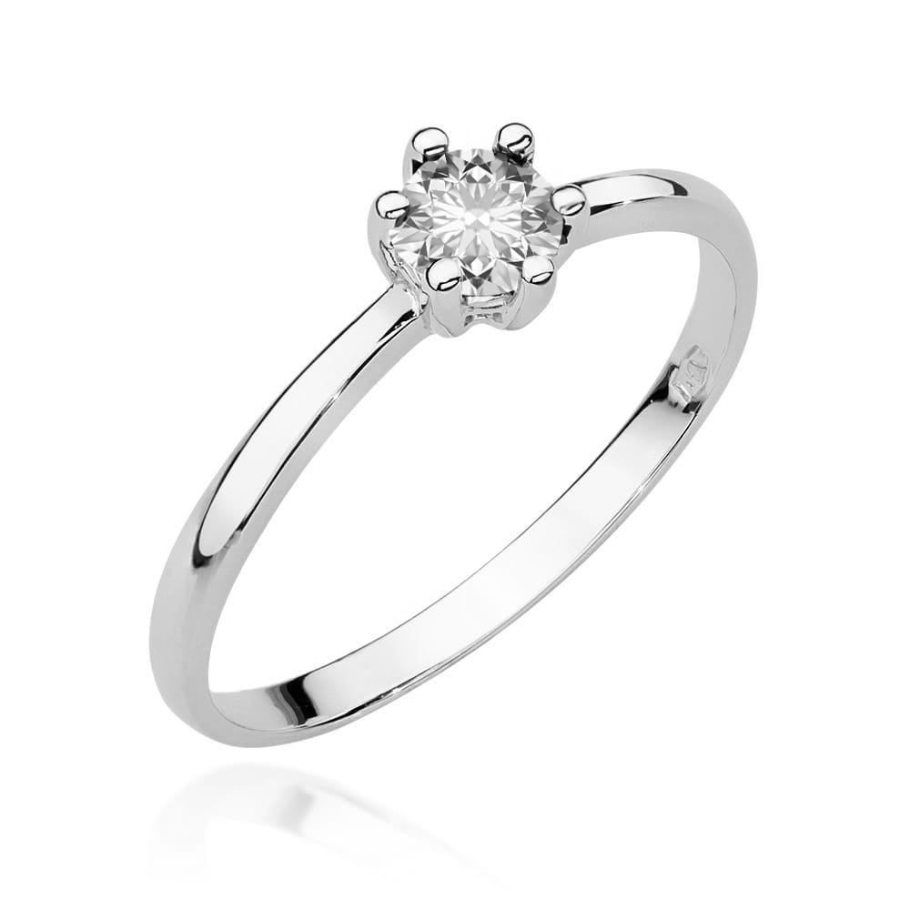W496 Diamantový prsteň 0,30ct biele zlato Au 585/1000 2