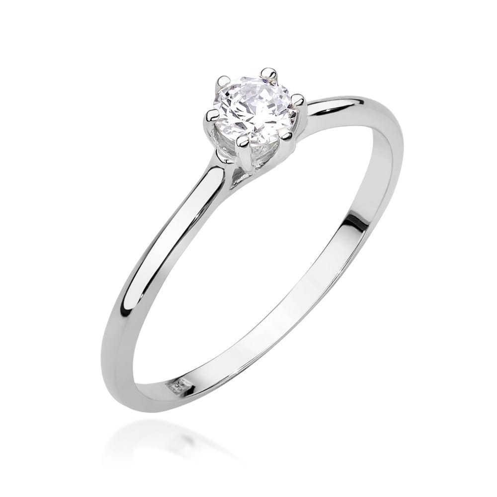 W499 Diamantový prsteň 0,20ct biele zlato Au 585/1000 2