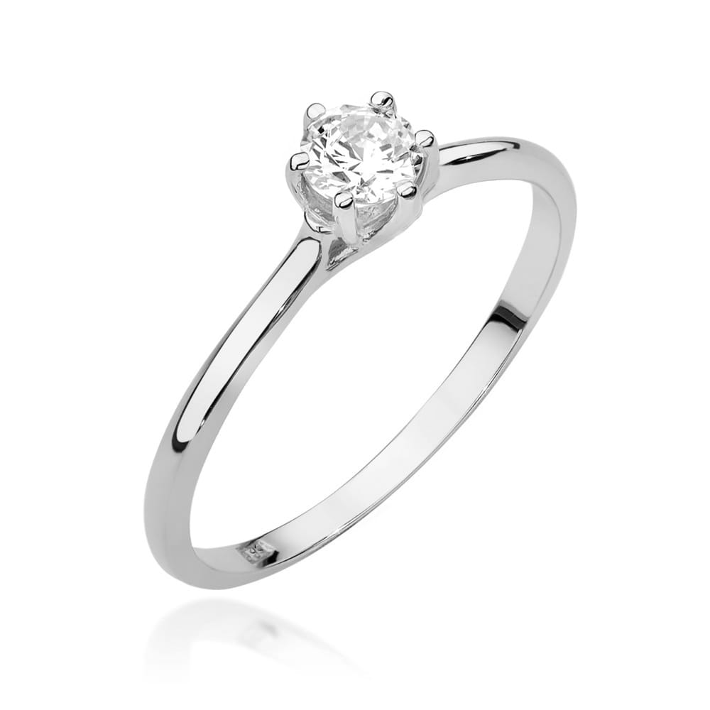 W499 Diamantový prsteň 0,25ct biele zlato Au 585/1000 2