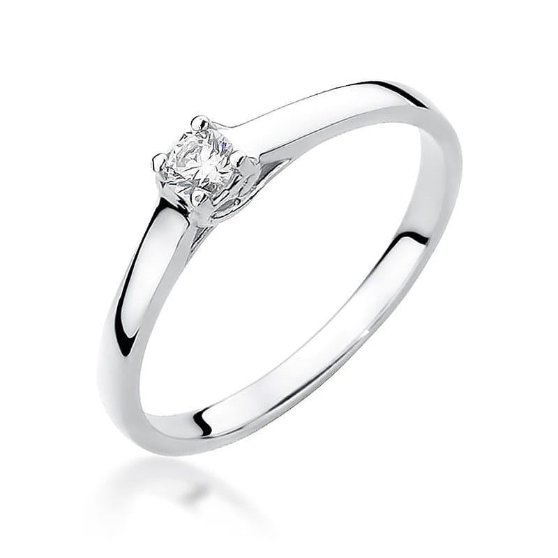 W506 Diamantový prsteň 0,12ct biele zlato Au 585/1000 2