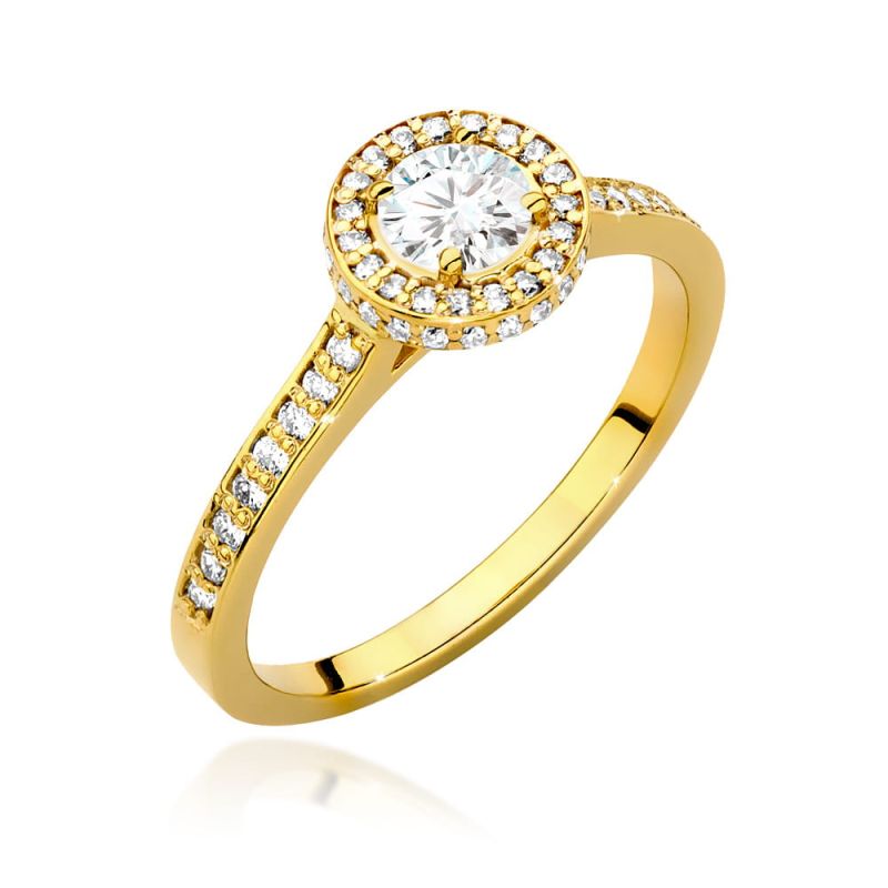 W508 Diamantový prsteň 0,40ct žlté zlato Au 585/1000 2