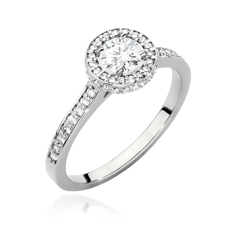 W508 Diamantový prsteň 0,50ct biele zlato Au 585/1000 2