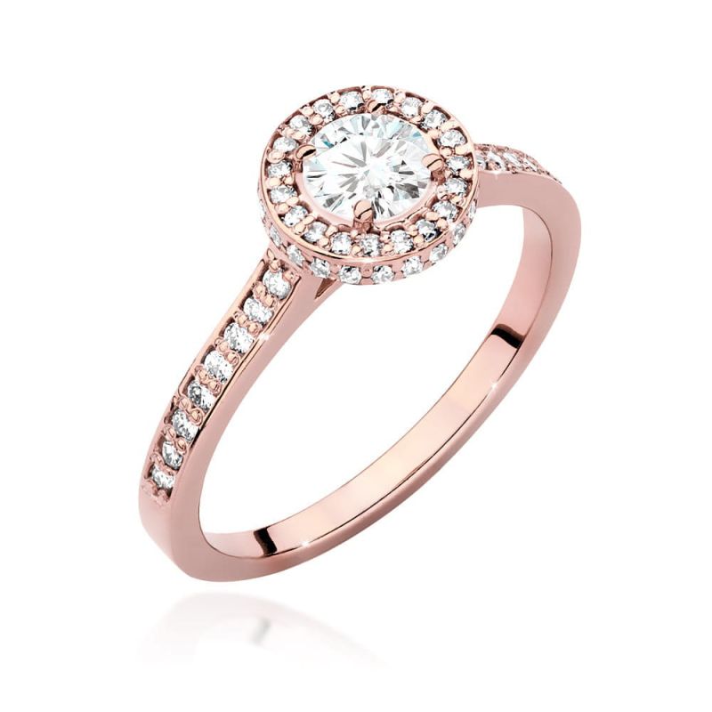 W508 Diamantový prsteň 0,50ct ružové zlato Au 585/1000 2