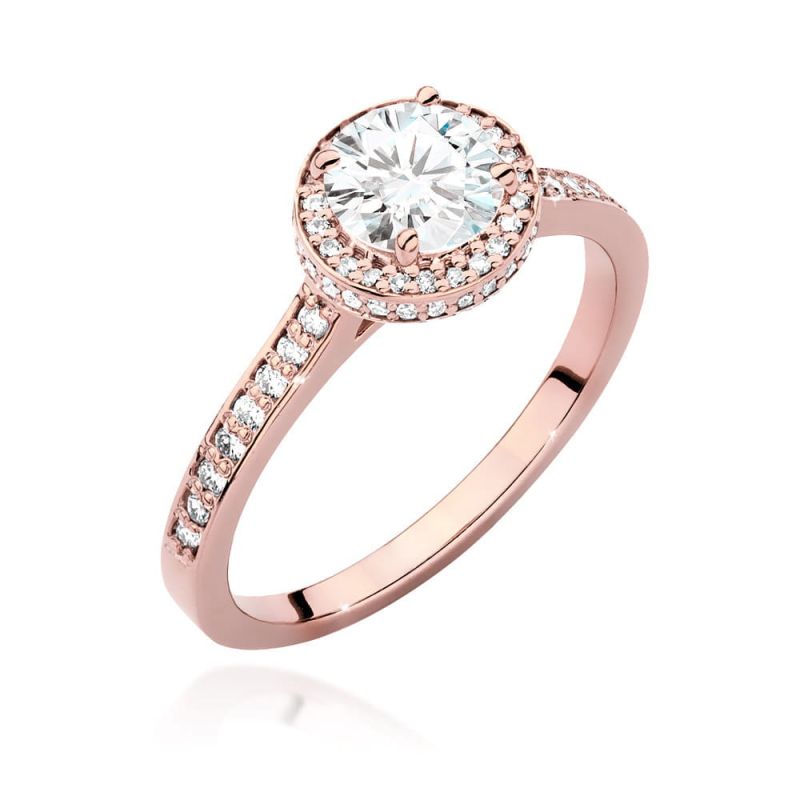 W508 Diamantový prsteň 0,70ct ružové zlato Au 585/1000 2