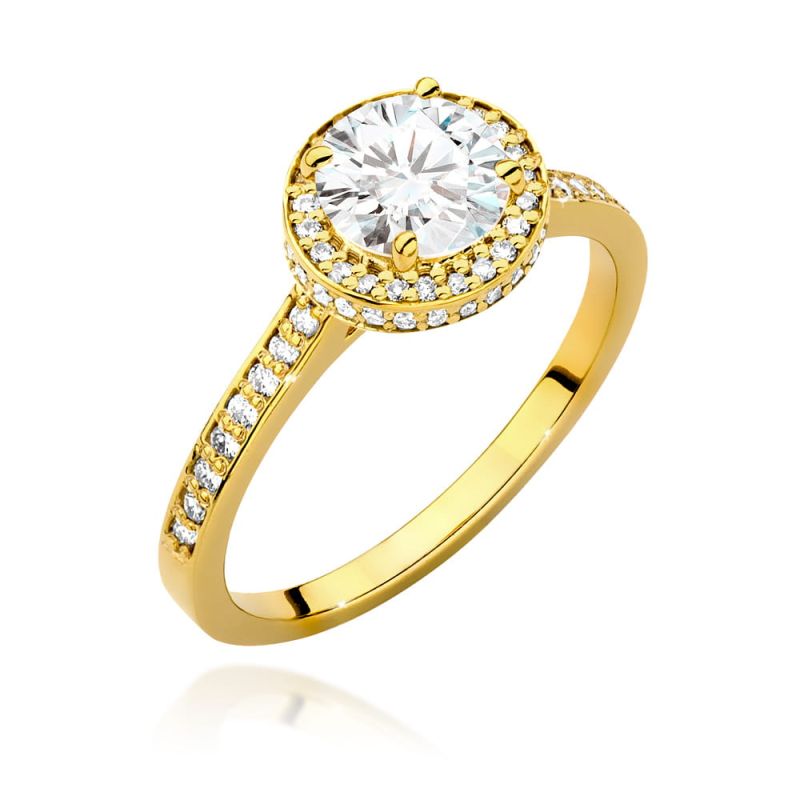 W508 Diamantový prsteň 1,00ct žlté zlato Au 585/1000 2