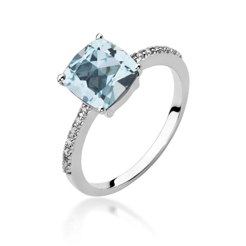 W511 Topaz prsteň 2.00ct biele zlato Au 585/1000 2