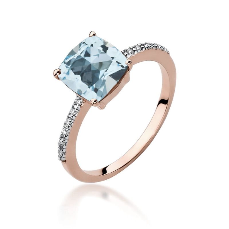 W511 Topaz prsteň 2.00ct ružové zlato Au 585/1000 2