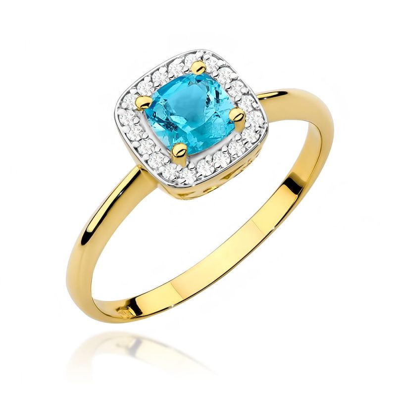W514 Topaz prsteň 0,70ct žlté zlato Au 585/1000 2