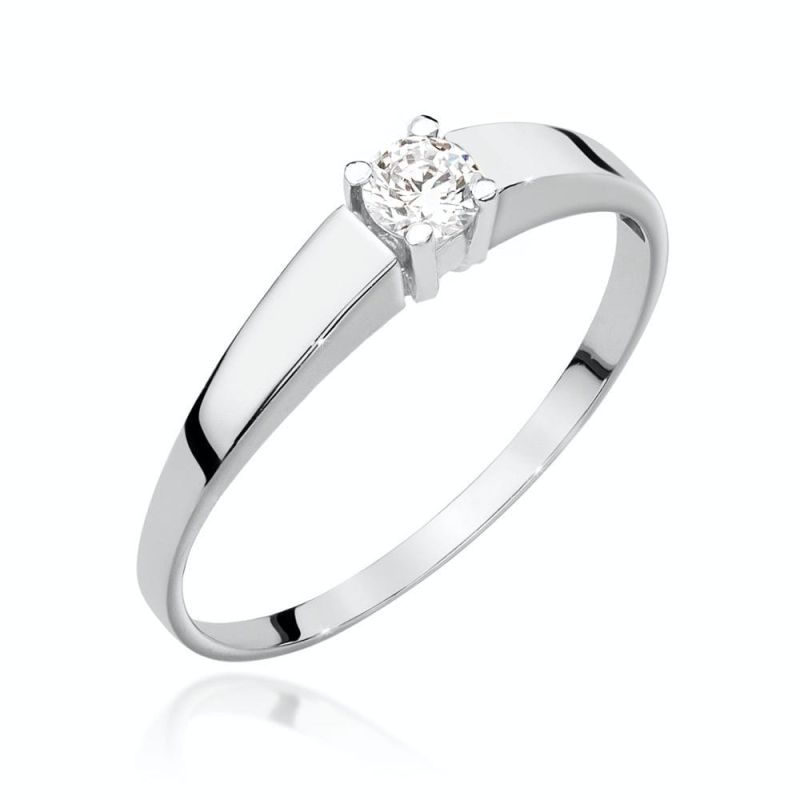 W524 Diamantový prsteň 0,20ct biele zlato Au 585/1000 2