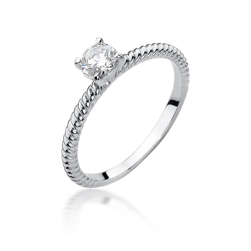 W525 Diamantový prsteň 0,30ct biele zlato Au 585/1000 2