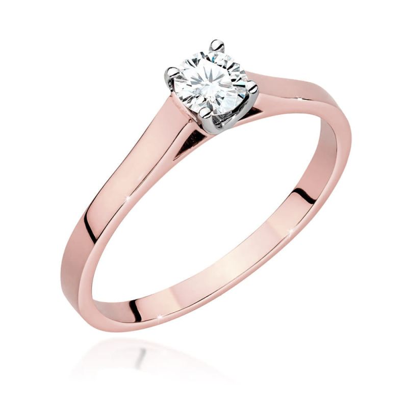 W526 Diamantový prsteň 0,40ct ružové zlato Au 585/1000 2