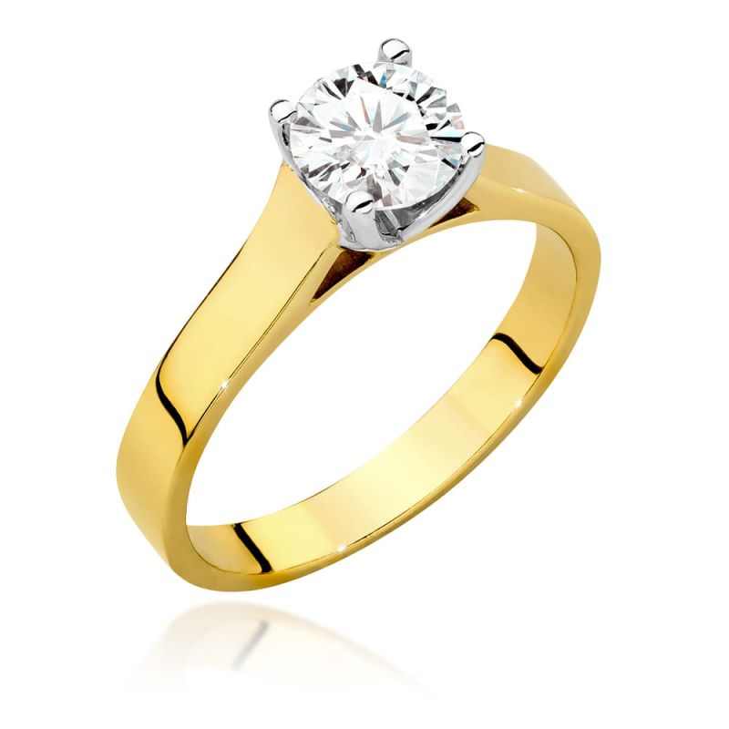 W526 Diamantový prsteň 0,70ct žlté zlato Au 585/1000 2