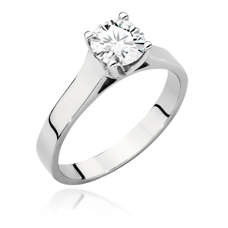W526 Diamantový prsteň 1,00ct biele zlato Au 585/1000 2