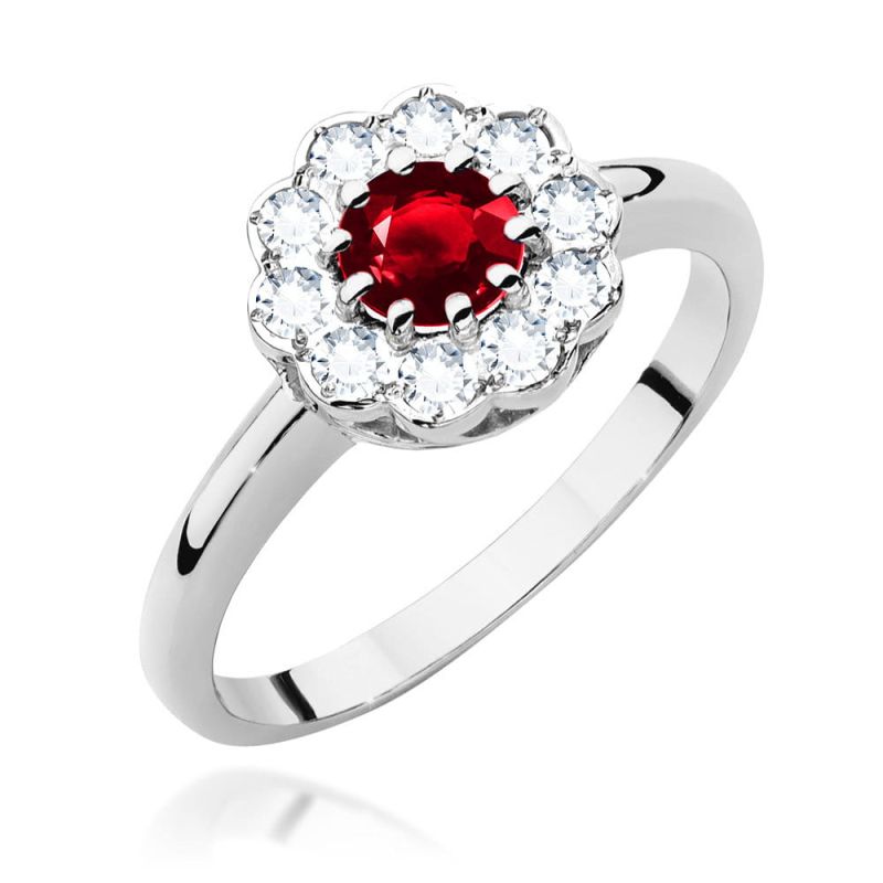 W529 Ruby prsteň 0,60ct biele zlato Au 585/1000 2