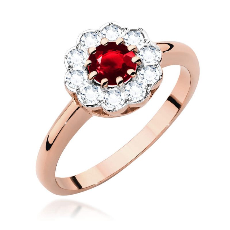 W529 Ruby prsteň 0,60ct ružové zlato Au 585/1000 2