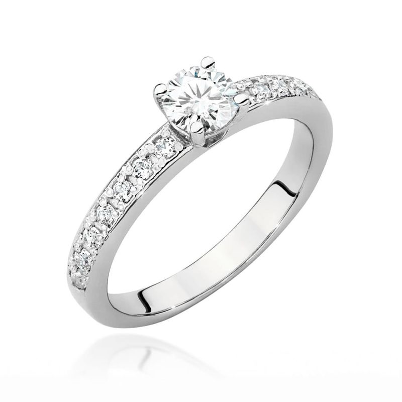 W534 Diamantový prsteň 0,40ct biele zlato Au 585/1000 2