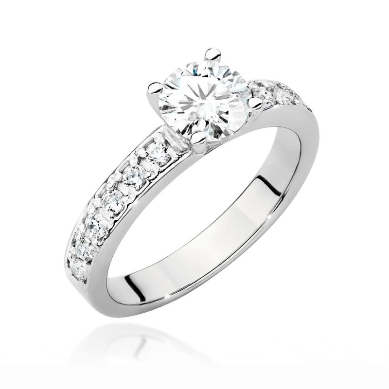 W534 Diamantový prsteň 0,70ct biele zlato Au 585/1000 2