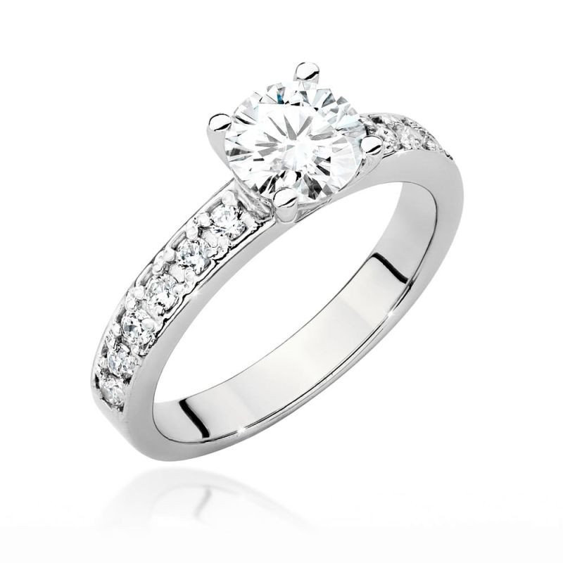 W534 Diamantový prsteň 1,00ct biele zlato Au 585/1000 2