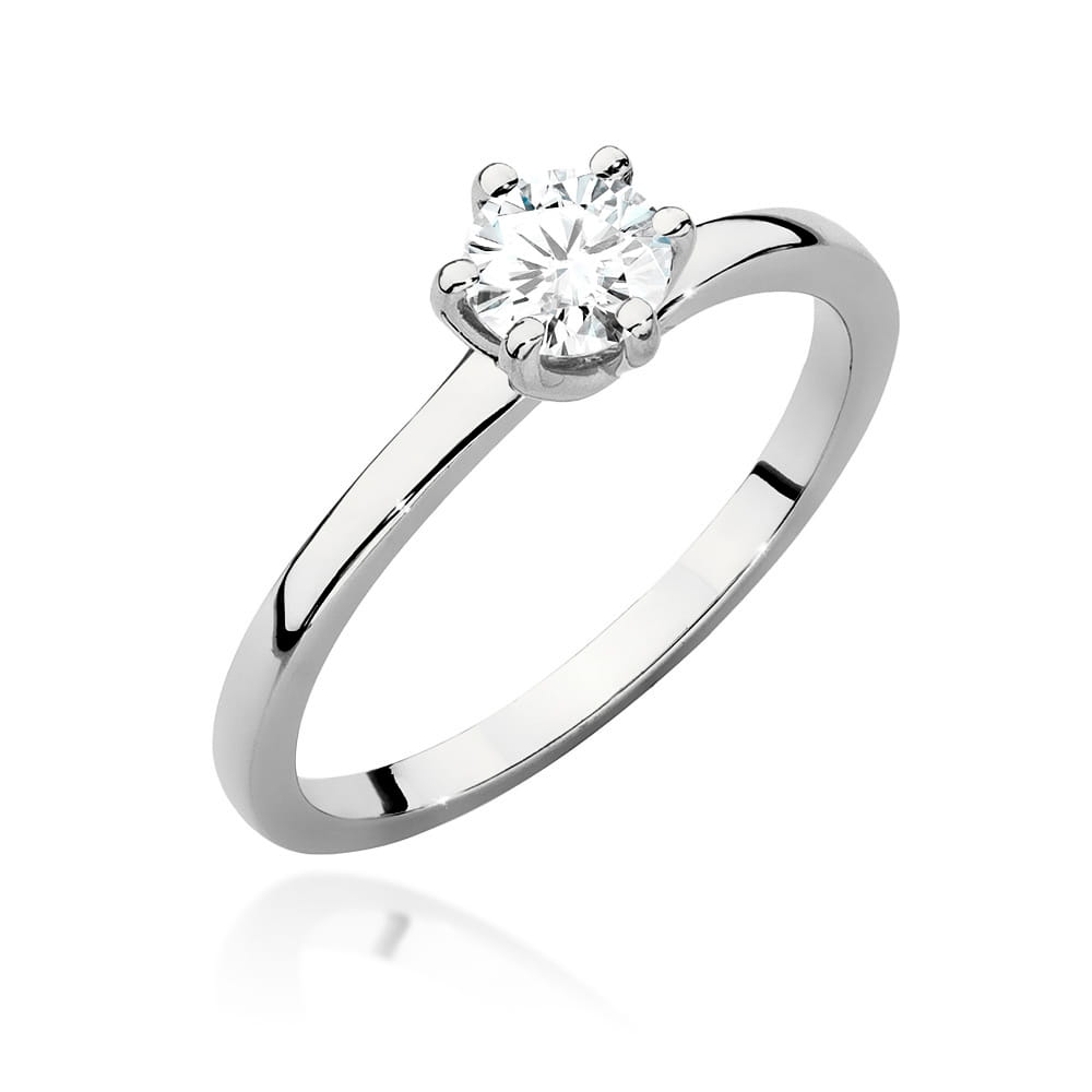 W535 Diamantový prsteň 0,50ct biele zlato Au 585/1000 2