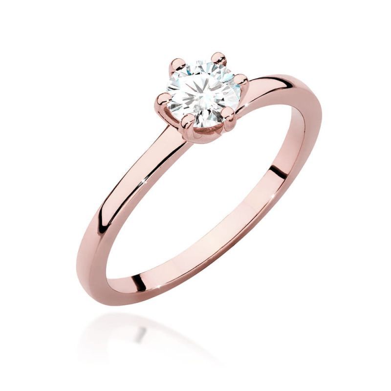 W535 Diamantový prsteň 0,50ct ružové zlato Au 585/1000 2