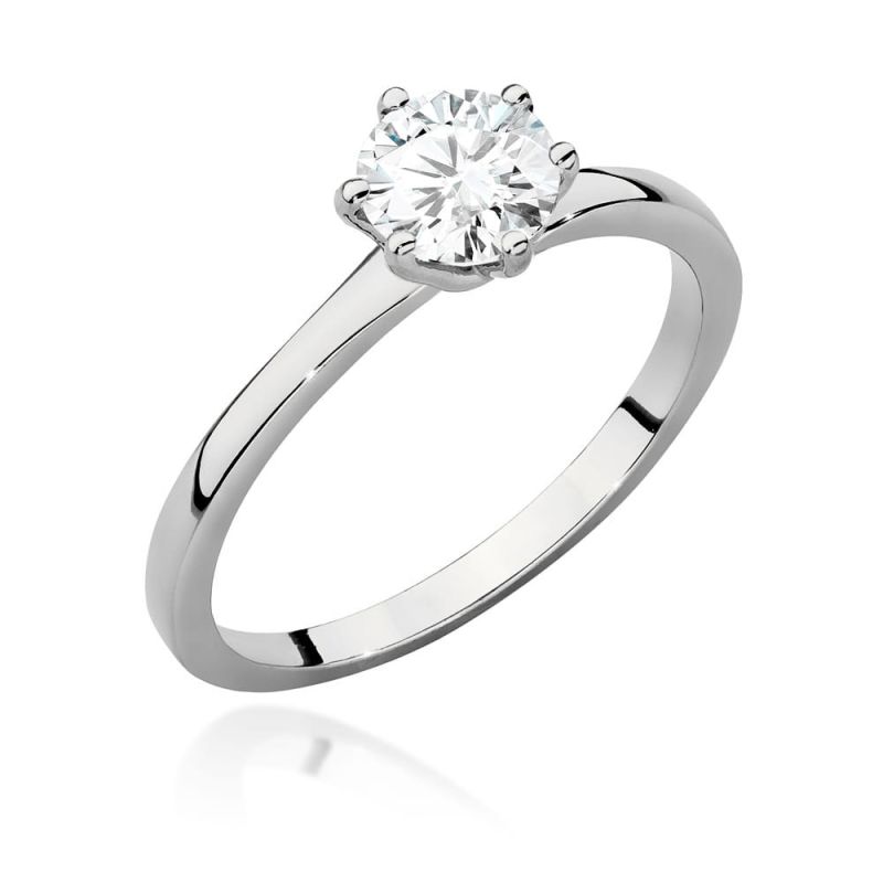 W535 Diamantový prsteň 0,70ct biele zlato Au 585/1000 2