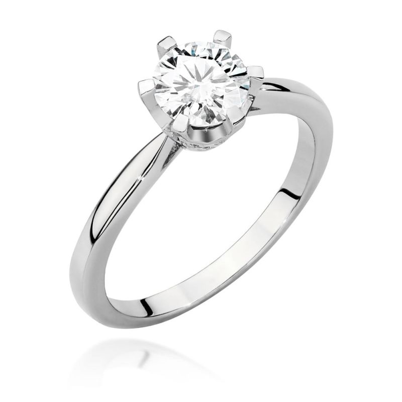 W539 Diamantový prsteň 0,70ct biele zlato Au 585/1000 2