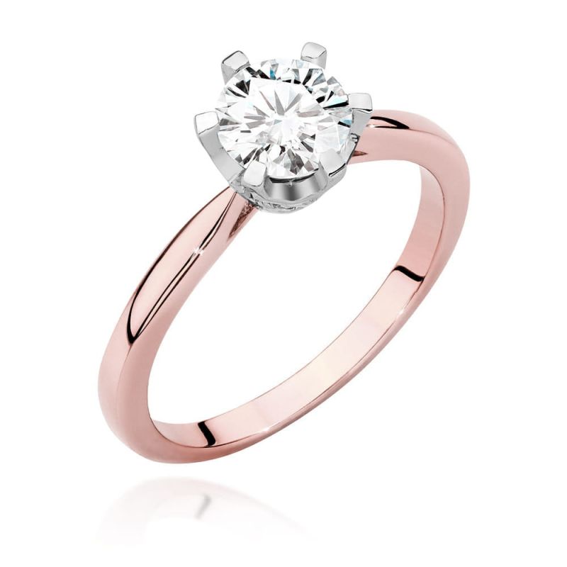 W539 Diamantový prsteň 0,70ct ružové zlato Au 585/1000 2