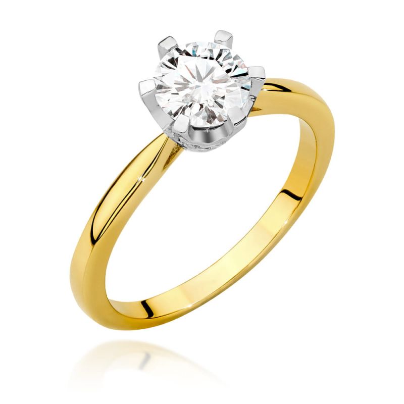 W539 Diamantový prsteň 0,70ct žlté zlato Au 585/1000 2