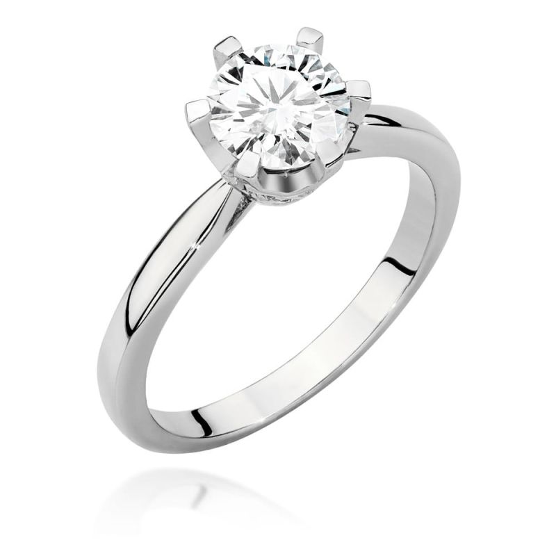W539 Diamantový prsteň 1,00ct biele zlato Au 585/1000 2