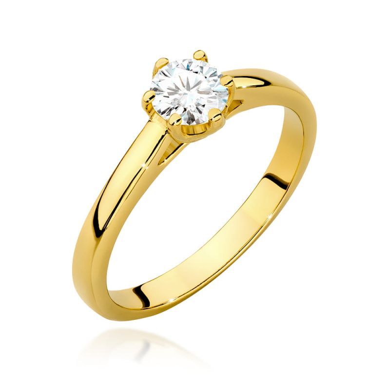 W540 Diamantový prsteň 0,40ct žlté zlato Au 585/1000 2