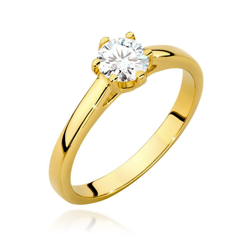 W540 Diamantový prsteň 0,50ct žlté zlato Au 585/1000 2