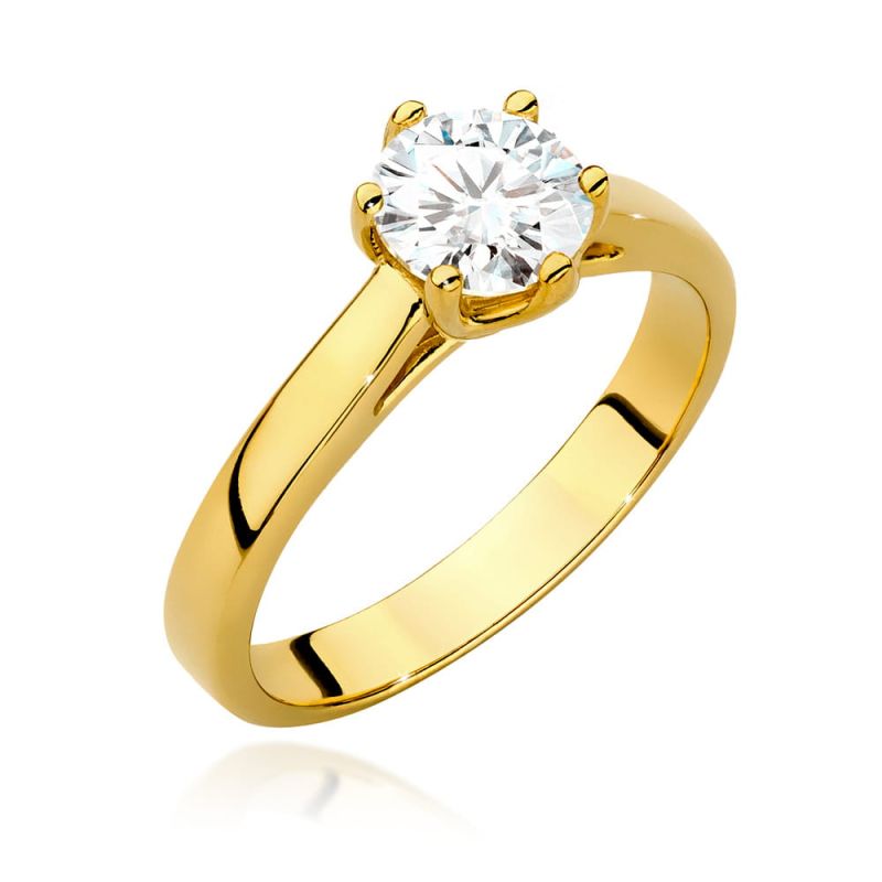 W540 Diamantový prsteň 0,70ct žlté zlato Au 585/1000 2