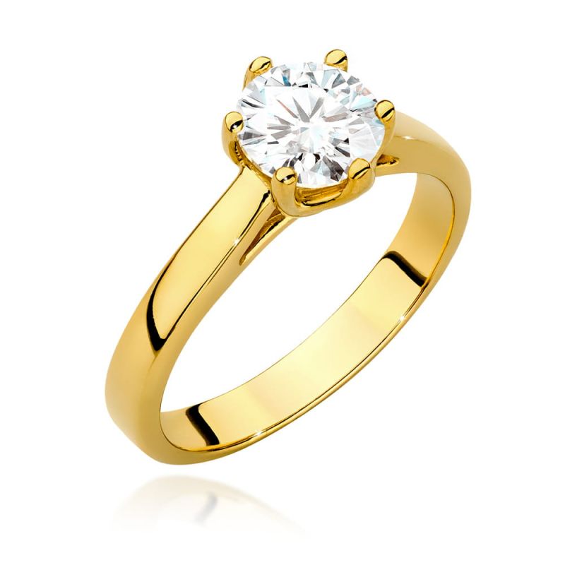 W540 Diamantový prsteň 1,00ct žlté zlato Au 585/1000 2