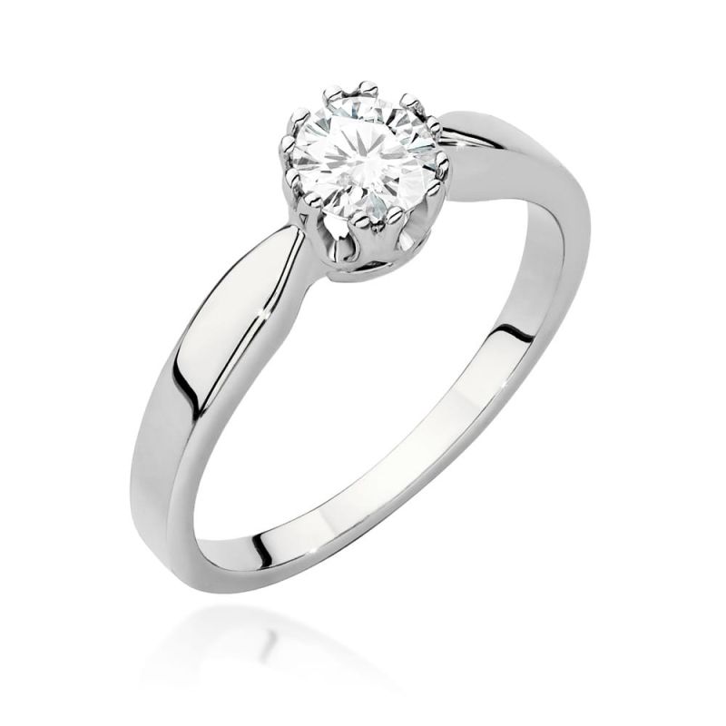 W541 Diamantový prsteň 0,40ct biele zlato Au 585/1000 2