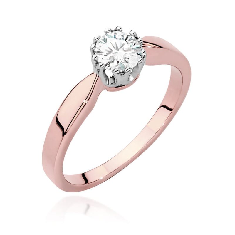 W541 Diamantový prsteň 0,40ct ružové zlato Au 585/1000 2