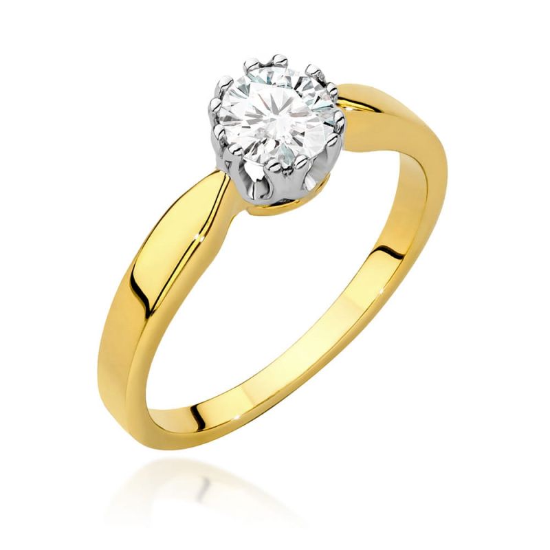 W541 Diamantový prsteň 0,50ct žlté zlato Au 585/1000 2