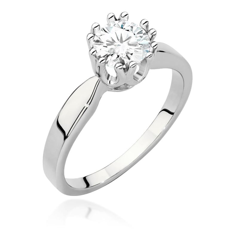 W541 Diamantový prsteň 0,70ct biele zlato Au 585/1000 2