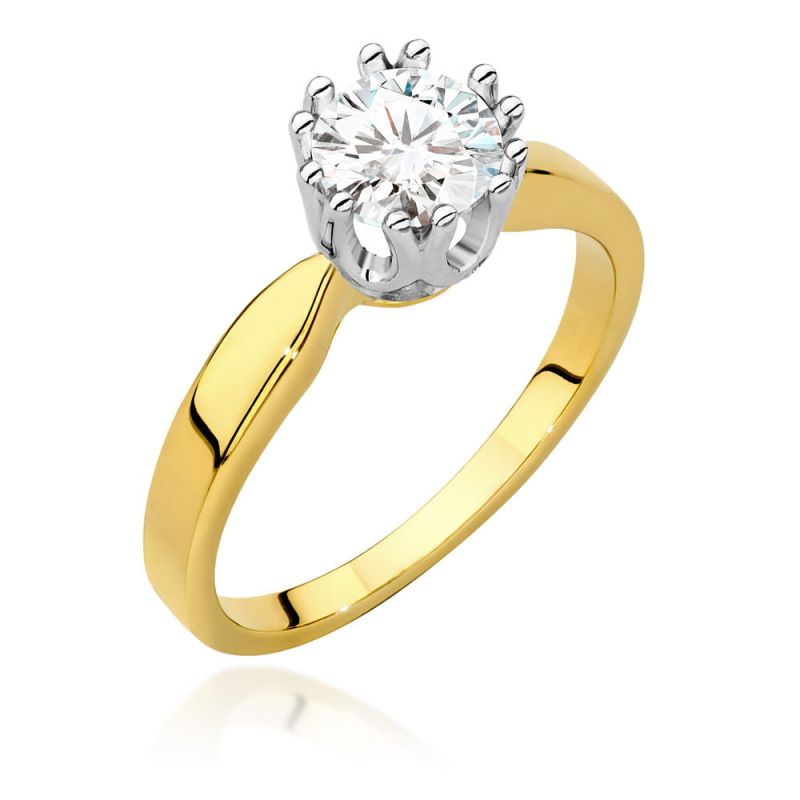 W541 Diamantový prsteň 0,70ct žlté zlato Au 585/1000 2